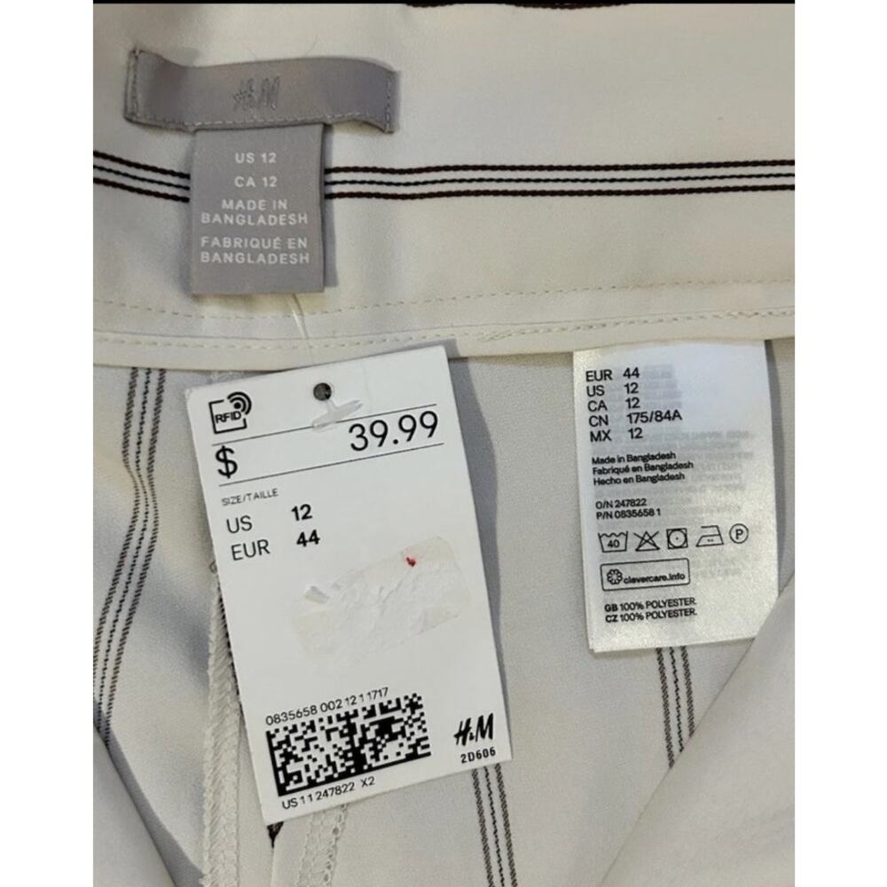 H & M Wide Leg dress pants with belt-Size 14 - Picture 6 of 8